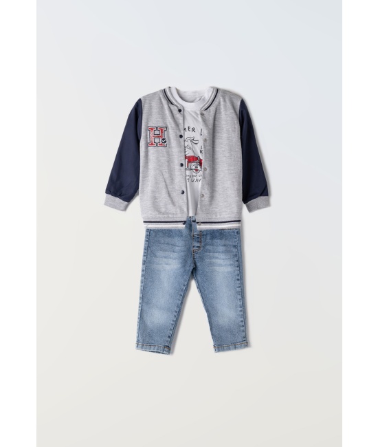 ΣΕΤ 3 ΤΜΧ ΖΑΚΕΤΑ ΜΠΛΟΥΖΑ ΤΖΙΝ ΠΑΝΤΕΛΟΝΙ